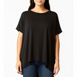 Ruiyige | Basic Black Short Sleeve Blouse